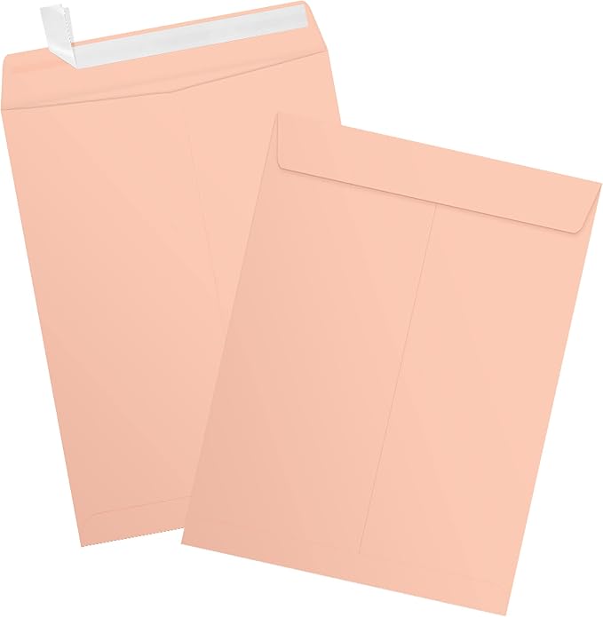 LUXPaper 9 x 12 Open End Envelopes | Peel & Press | Blush Pink | 80lb. Text | 1 - Image 3