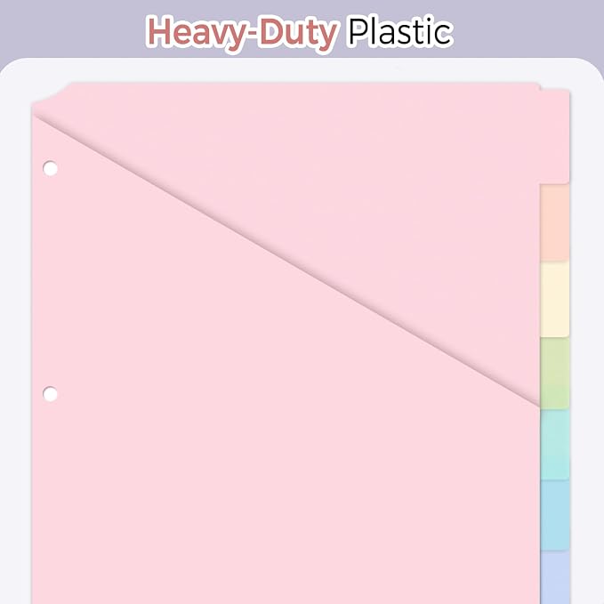 SKYDUE Binder Dividers with Tab, Pastel Dividers - Image 8