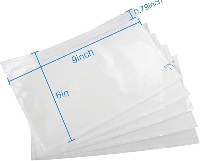 Coopaty 6" x 9" Adhesive Packing List Envelopes Clear Plastic Mailing Shipping - Image 6