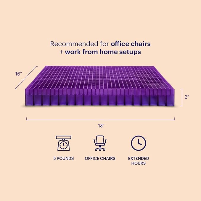 Purple Double Seat Cushion, Two-Sided Soft and Firm 2 Inch Gel Seat Cushion | - Image 2