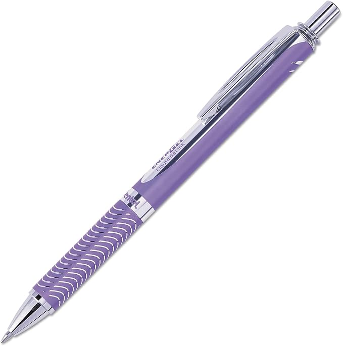 Pentel EnerGel Alloy RT Retractable Liquid Gel Pen, Violet Barrel, Violet Ink by PentelofAmerica