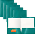 2 Pocket Glossy Laminated Paper FOLDERS Portfolio Letter Size by BetterOfficeProducts
