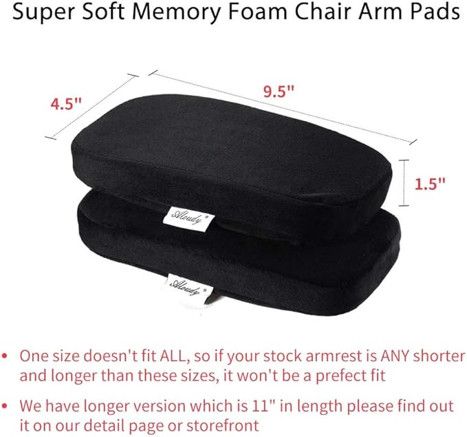 Aloudy Ergonomic Memory Foam Office Chair Armrest Pads, Comfy Gaming Chair Arm - Image 2