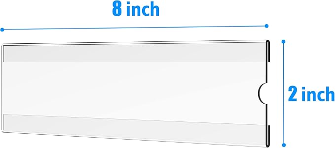 TONICE 12 Pack 2x8 Inch Clear Acrylic Name Plate - Image 2