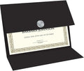 Geographics Tri Fold Black Certificate Holder, Linen Texture, 9.25" x 12.5" by Geographics