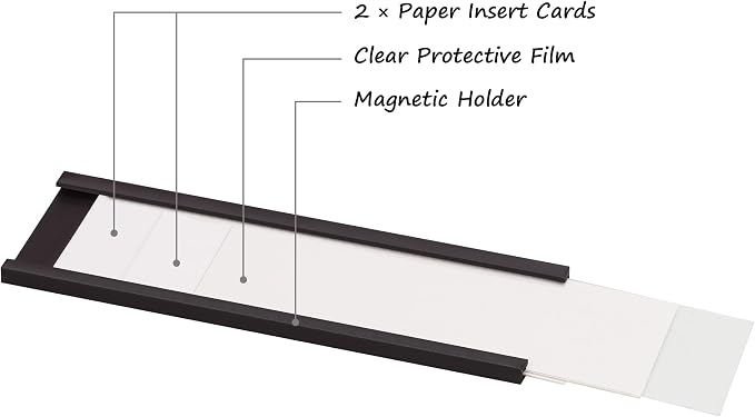 Realth C Channel Magnetic Label Holders 50 Pack 2'' x 4'' - Image 3