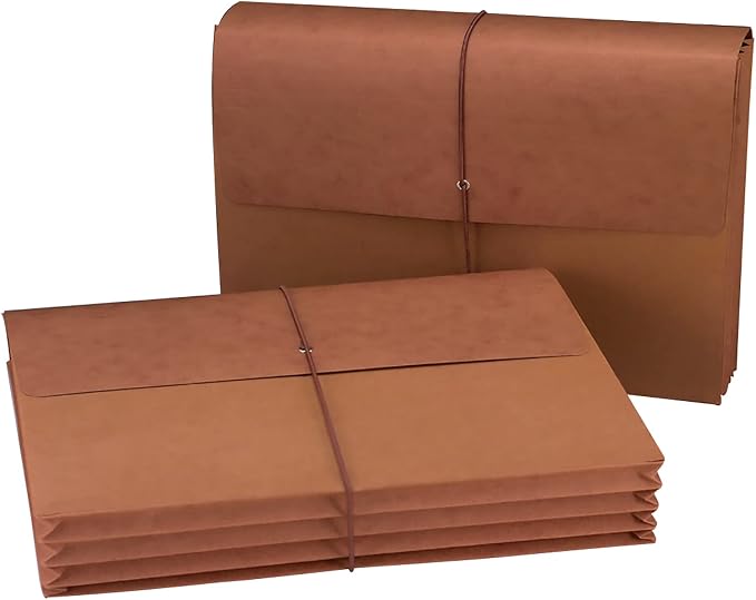 Smead Redrope Expanding File Wallet, Flap and Cord Closure, 3-1/2" Expansion by SMEAD