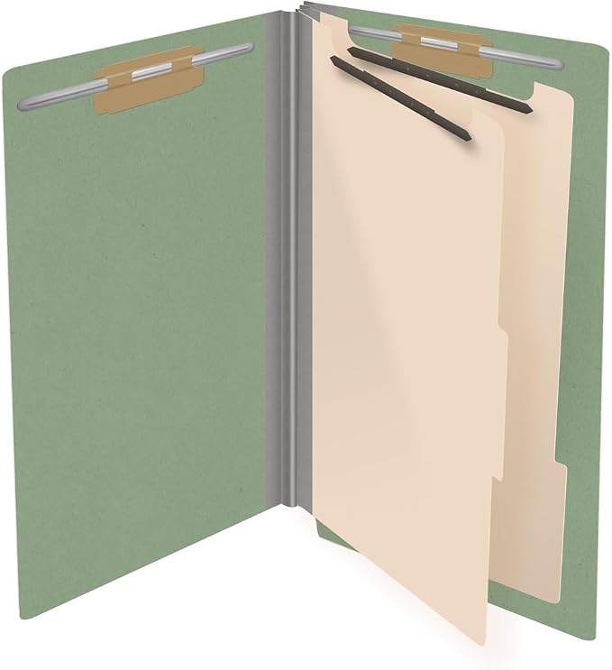 Ecom Folders End Tab Pressboard Classification Folders | Legal Size 25 Pt Stock - Image 4