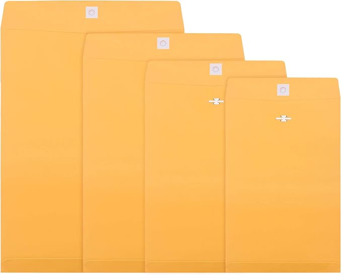 Frienda 4 Sizes Clasp Envelopes Kraft Paper Catalog Clasp Envelope by Frienda