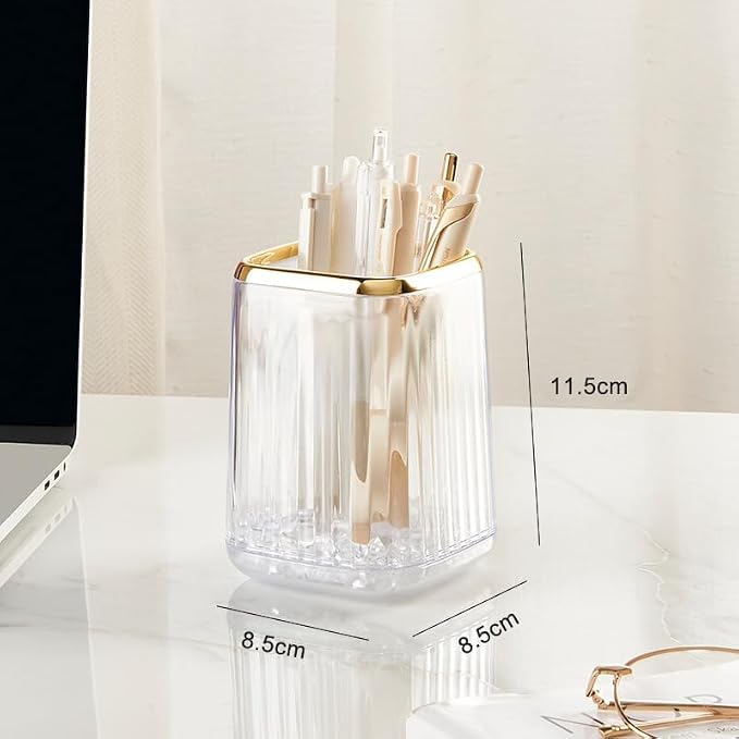 Clear Pen Holder for Desk, Pencil Holder, Makeup Brushes Cup, Desk Pen Pencil - Image 2