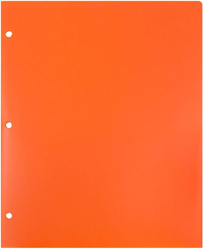 JAM PAPER Heavy Duty Plastic 3 Hole Punch Pocket Folders - Image 7
