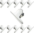 HAHIYO 4inch Silver Bulldog Clips Metal File Hinge Binder Clamps Save Space by HAHIYO