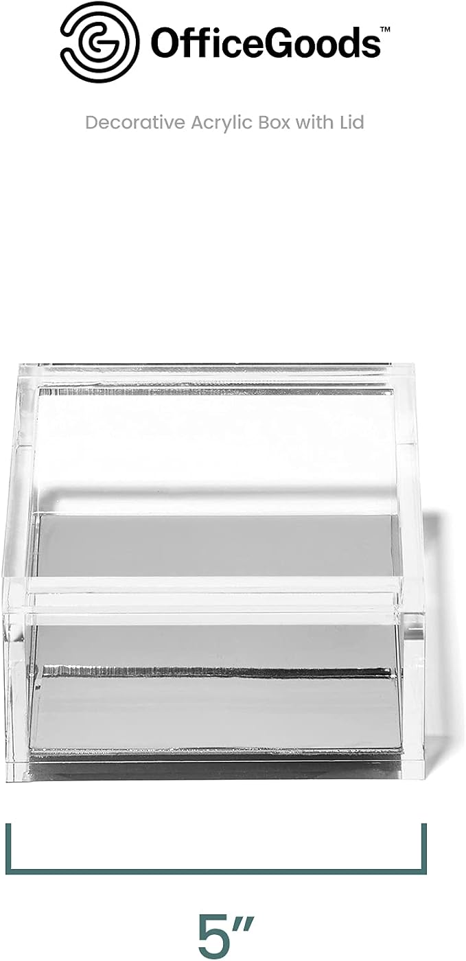 OfficeGoods Acrylic Desk Organizer w/Silver Base – Functional & Elegant Odds & - Image 4