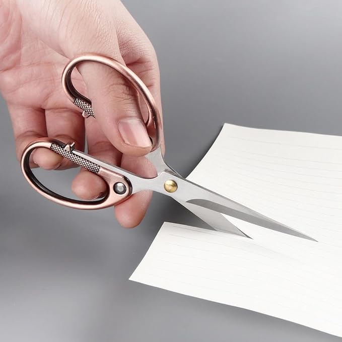 5" All Stainless Steel Office Scissors, Ultra Sharp Blade Shears, Sturdy Sharp - Image 4