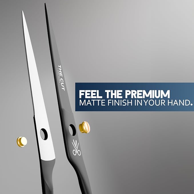 The Cut Factory® 6.5” Matte Black Luxury Hair Scissors – Ultra-Sharp High - Image 4