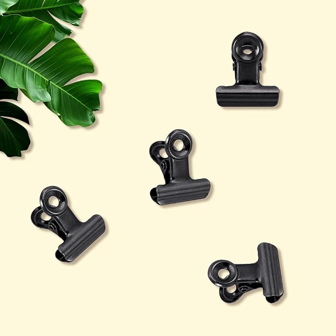 CRASPIRE 35Pcs Black Bulldog Clips Binder Stainless Steel Metal Hinge Mini - Image 7