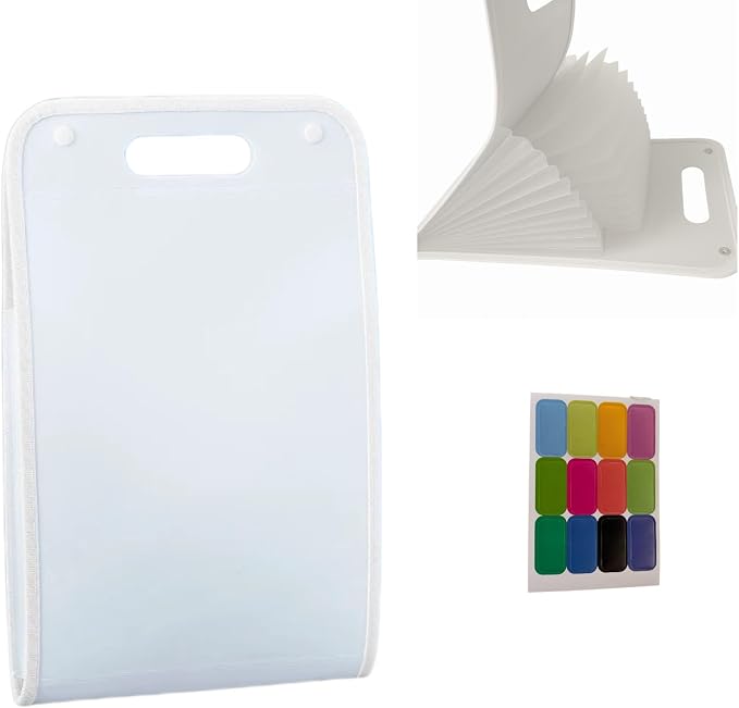 Vertical Accordion File Folder, 13 Pockets Expanding File Organize by SimpleToolsWonderfulLife