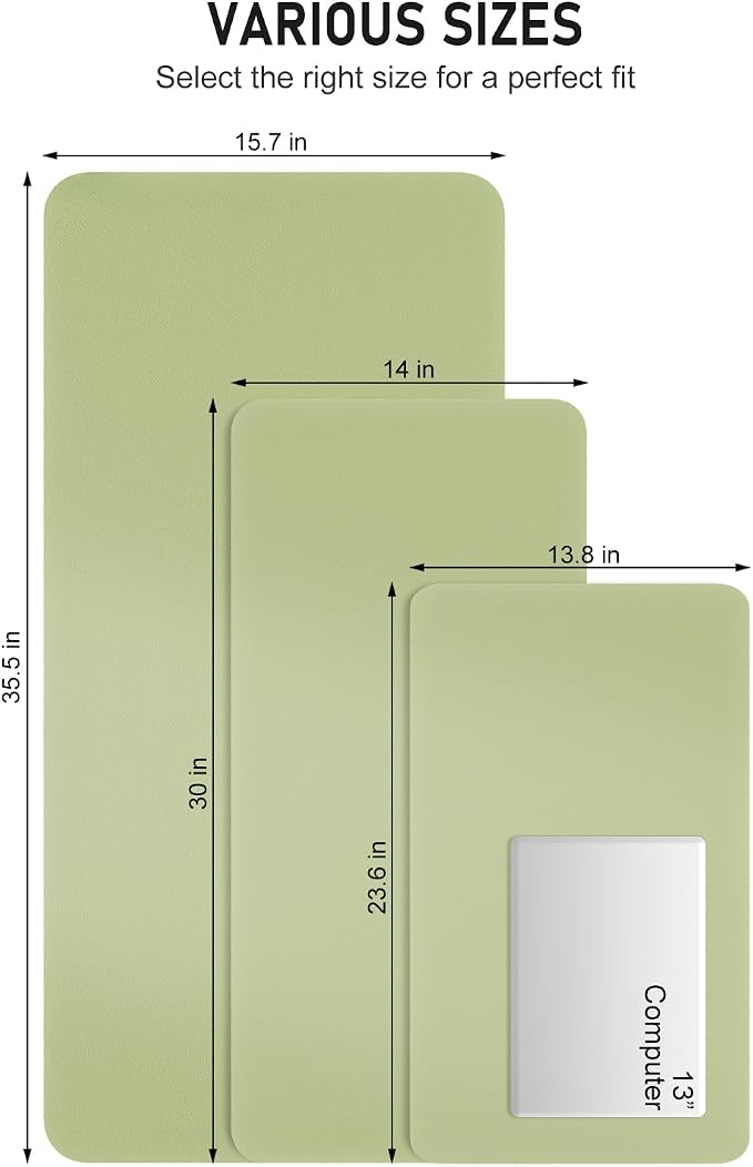 Desk Pad, 35.5" x 17" PU Leather Non-Slip Desk Mat Large Mouse Pad - Image 6