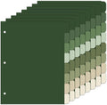 Whaline 64 Pcs/ 8 Set Sage Green 3 Ring Binder Dividers Colorful Index Dividers by Whaline