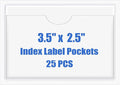 Origin-Joy 25 PCS Self-Adhesive Index Label Pockets by Origin-Joy