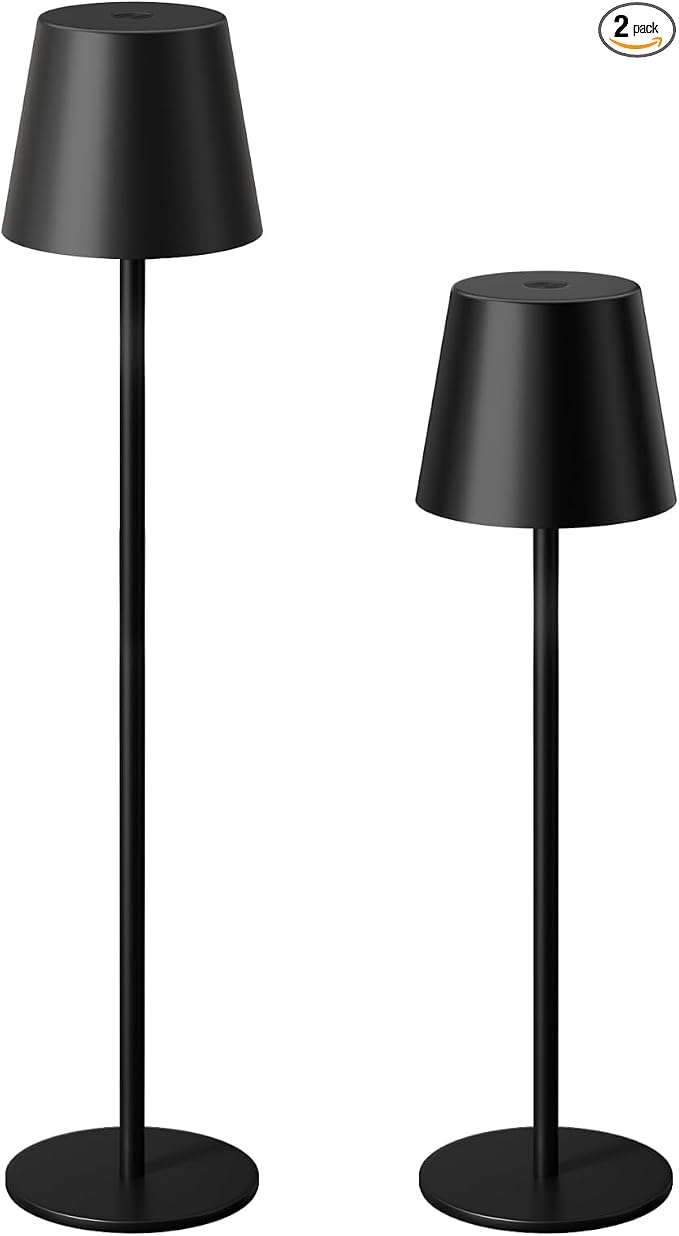 Kakanuo 20" Black Cordless Table Lamp Rechargeable by KakanuoLightings