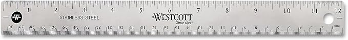 Westcott 10415 Stainless Metal Ruler by Westcott