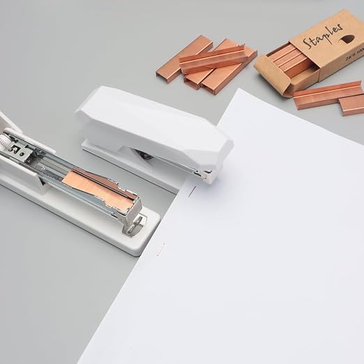 NatSumeBasics 3000 Rose Gold Staples 26/6 Standard Colored Staple Refill - Image 5