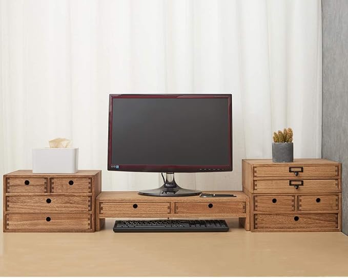 KIRIGEN Wood Desktop Storage Cabinet - Image 8