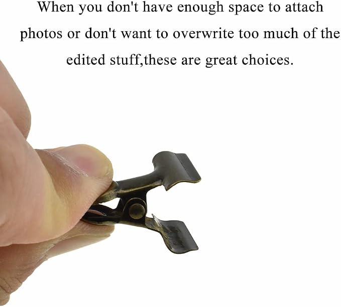 HAHIYO 0.87inch Brown Bulldog Clips Metal File Hinge Binder Clips Clamps Save - Image 3