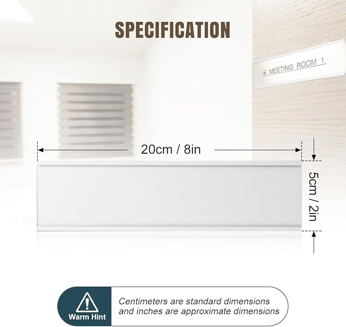 Lenink 6 Pack Name Plate Holder, Wall Mount Office Door Name Plate Holder - Image 4