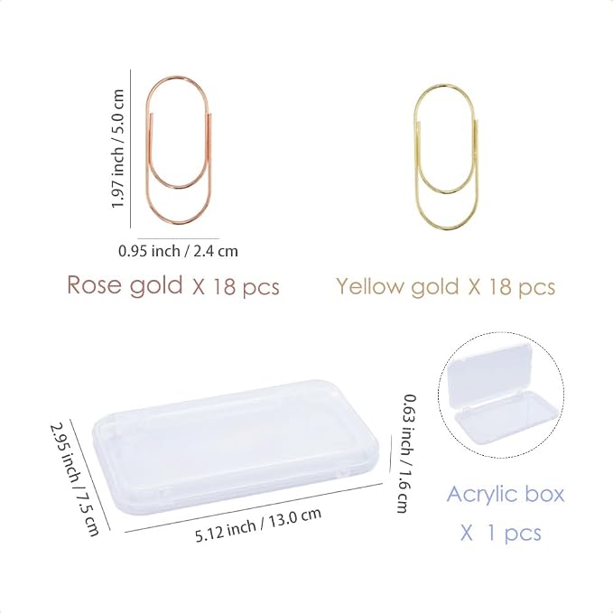 OWLFAVO 36pcs 2inch Jumbo Paper Clips - Image 2