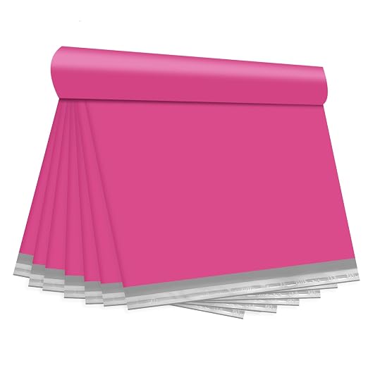 Pink Poly Mailers 24x24 200 Pcs, Cute Waterproof Shipping Bags by KKBESTPACK