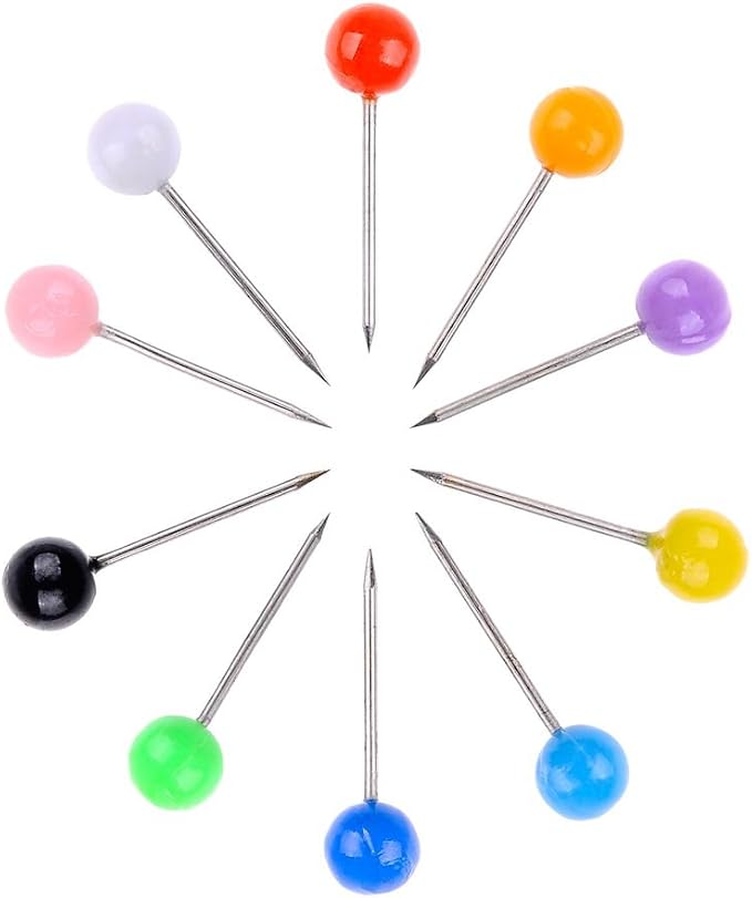 600 PCS Multi-Color Push Pins Map Tacks, 1/8 inch Round Head - Image 3