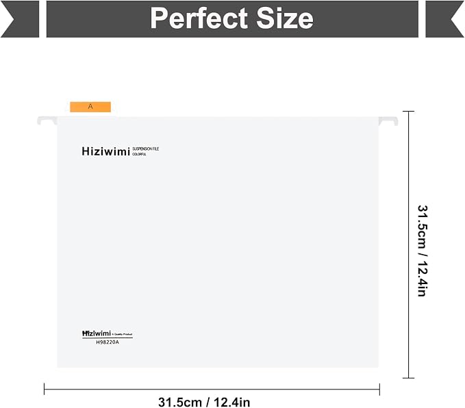 30 Pcs White Letter Size Office Filing Cabinet Suspension Files - Image 2