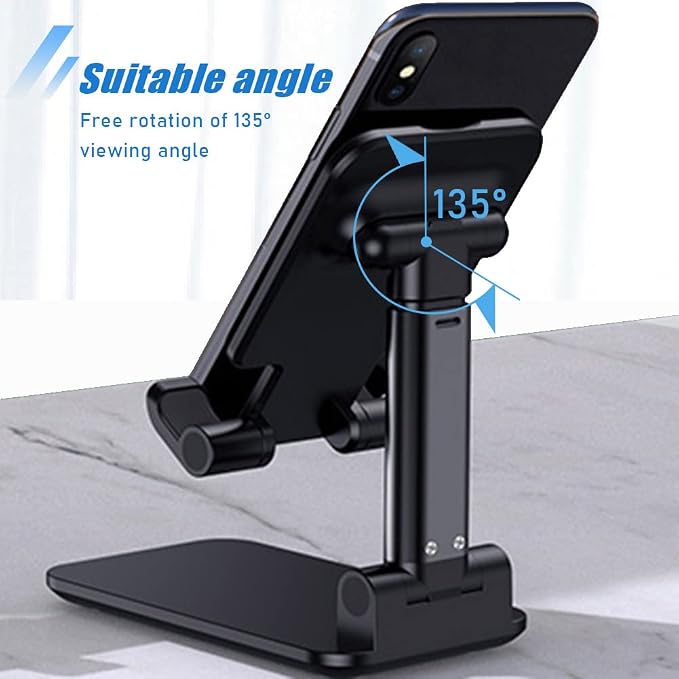 Phone Stand for Desk, Cell Phone Holder Cute Smart Cellphone Stand Foldable - Image 3