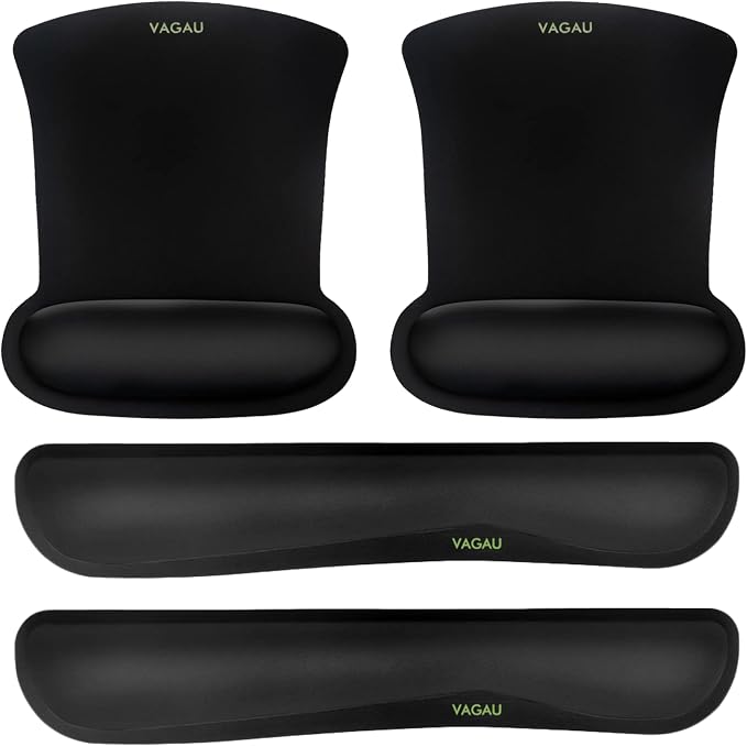 VAGAU Premium Keyboard Wrist Rest and Mouse Pad Wrist Support, Ergonomic Memory by VAGAU