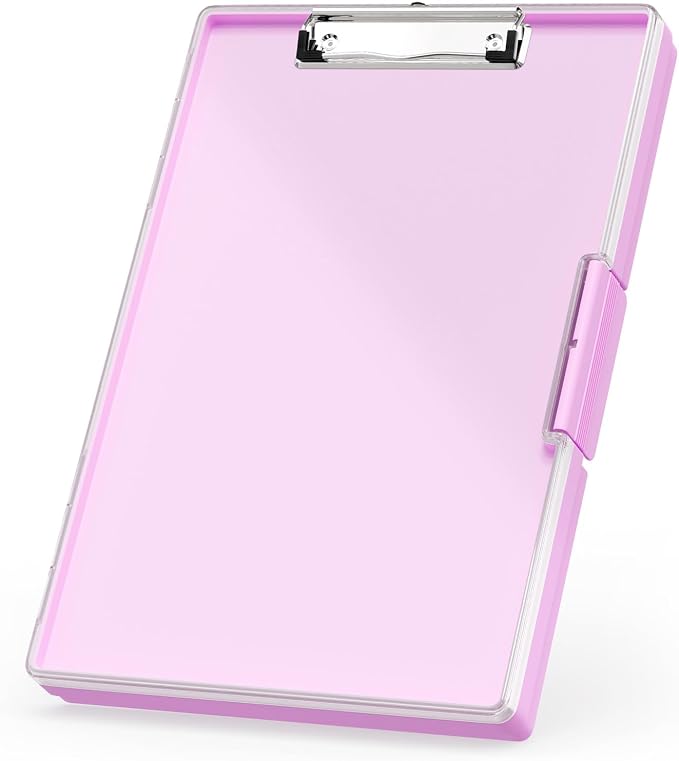 Rimilak Plastic Clipboard with Storage, Side Opening with 2 Compartment by Rimilak