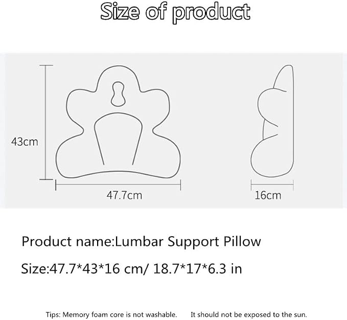 Lumbar Support Pillow for Office Chair, Back Pillow Lumbar Support for Car - Image 7