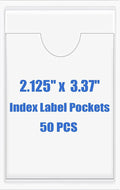 Origin-Joy 50 PCS Self-Adhesive Index Label Pockets by Origin-Joy