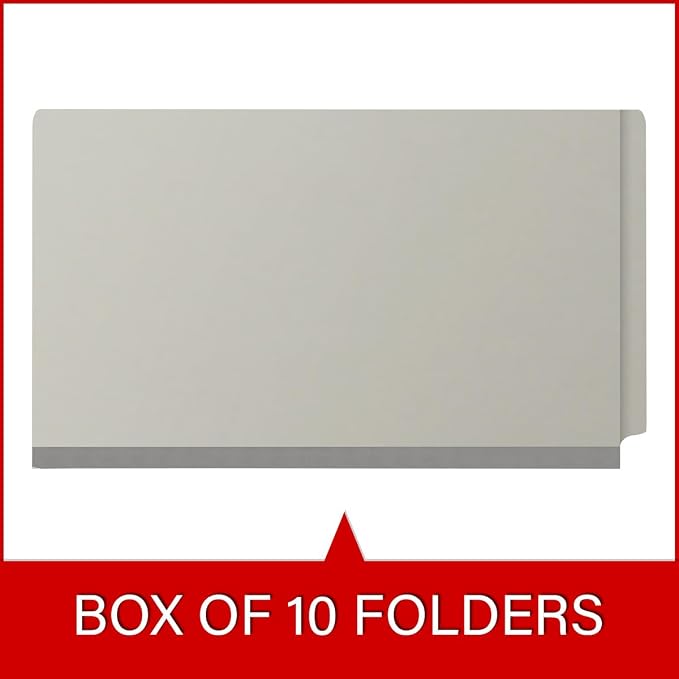 Ecom Folders End Tab Pressboard Classification Folders | Legal Size 25 Pt Stock - Image 6