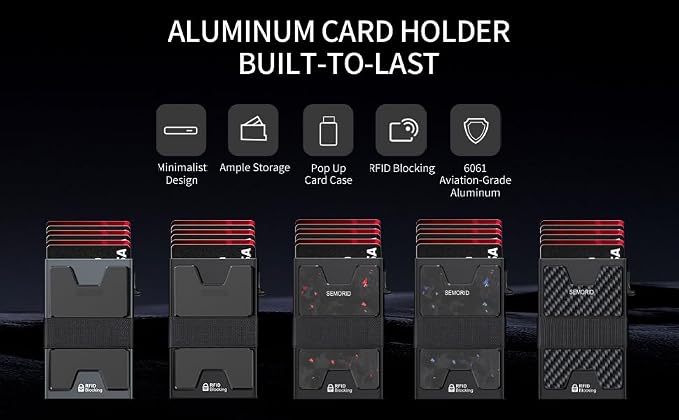 SEMORID Slim Wallet for Men, Minimalist RFID Blocking Mens Card Wallet - Image 7