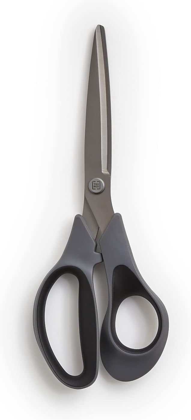 TRU RED 8‑Inch Titanium Coated Scissors, Straight Handle, Right & Left Handed - Image 2