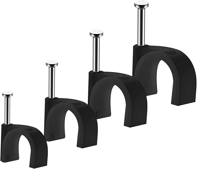 Abnii Cable Clips, 4mm 6mm 8mm 10mm, Wire Wall Clips by Abnii