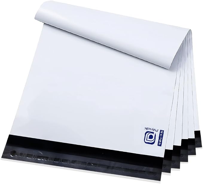 POLYSELLS 100 pcs 10x13 Inch White Poly Mailers Shipping Envelopes, Strong by POLYSELLS
