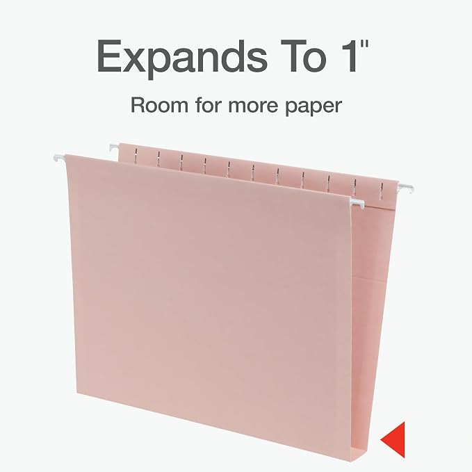 Pendaflex Hanging File Folders, 25 Pack, Letter Size, Light Blue, Light Green - Image 6