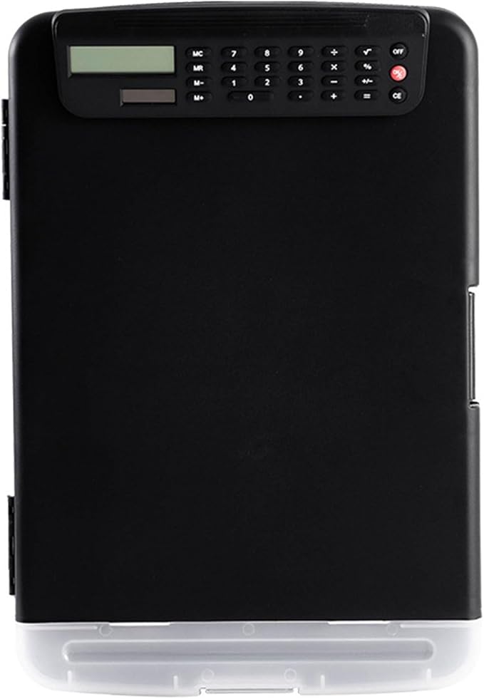 Clipboard with Storage and Calculator, 9.84x14.37in File Folder Plastics - Image 6