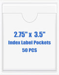 Origin-Joy 50 PCS Self-Adhesive Index Label Pockets by Origin-Joy