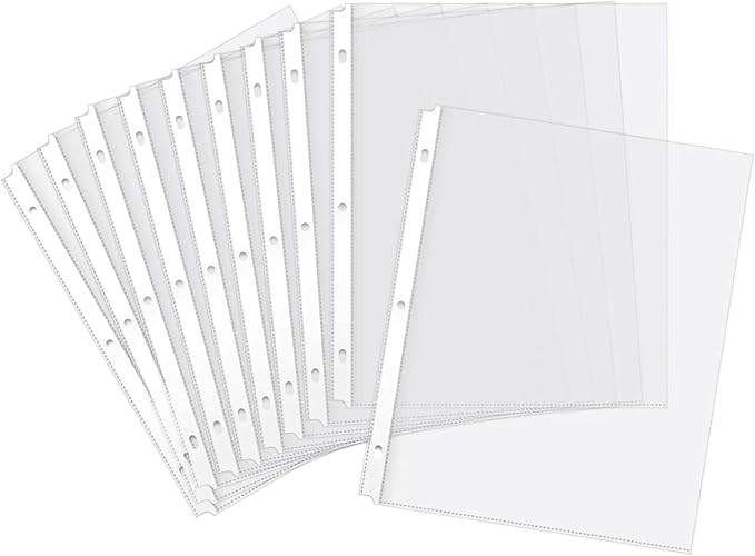 Heavy Duty Sheet Protectors for 3 Ring Binder, Top Loading Plastic Sleeves 8.5 - Image 6