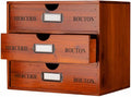 Wooden Storage Box Rustic Desktop Organizer by PACKGILO