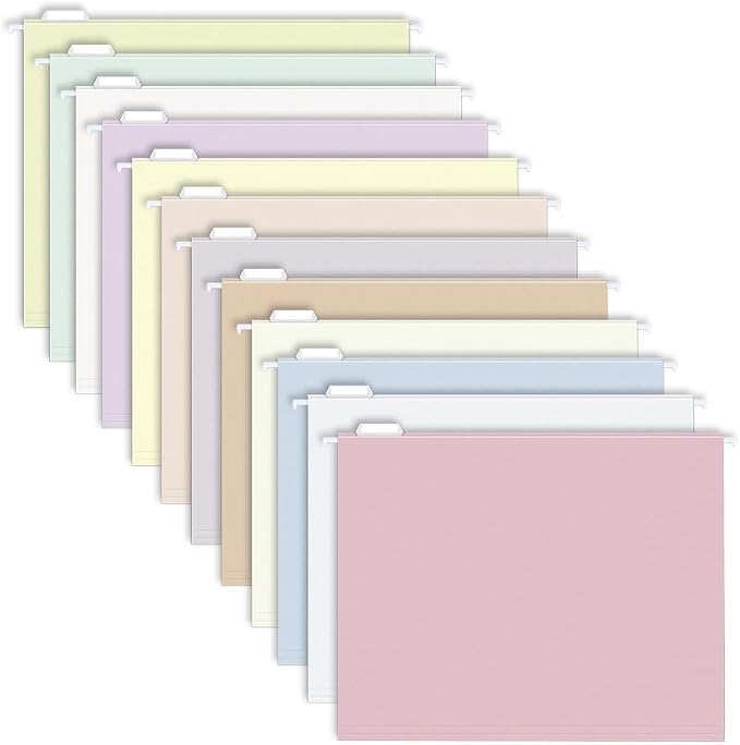 MagDurnus Hanging File Folders, Pastel Color Design, Letter Size by MagDurnus